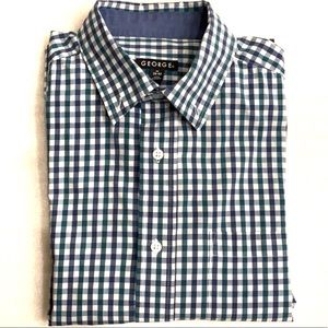 GEORGE Mens Long Sleeve Dress Shirt